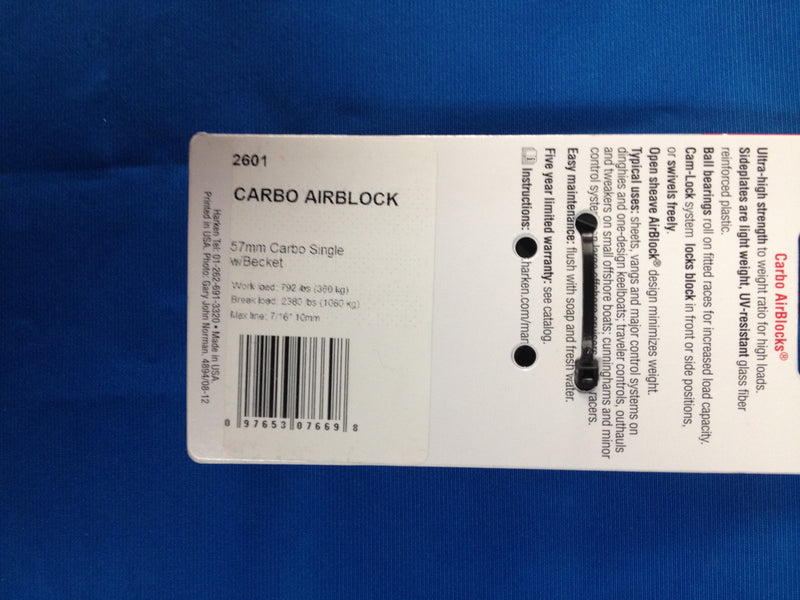 Harken Carbo Airblock with becket 2601